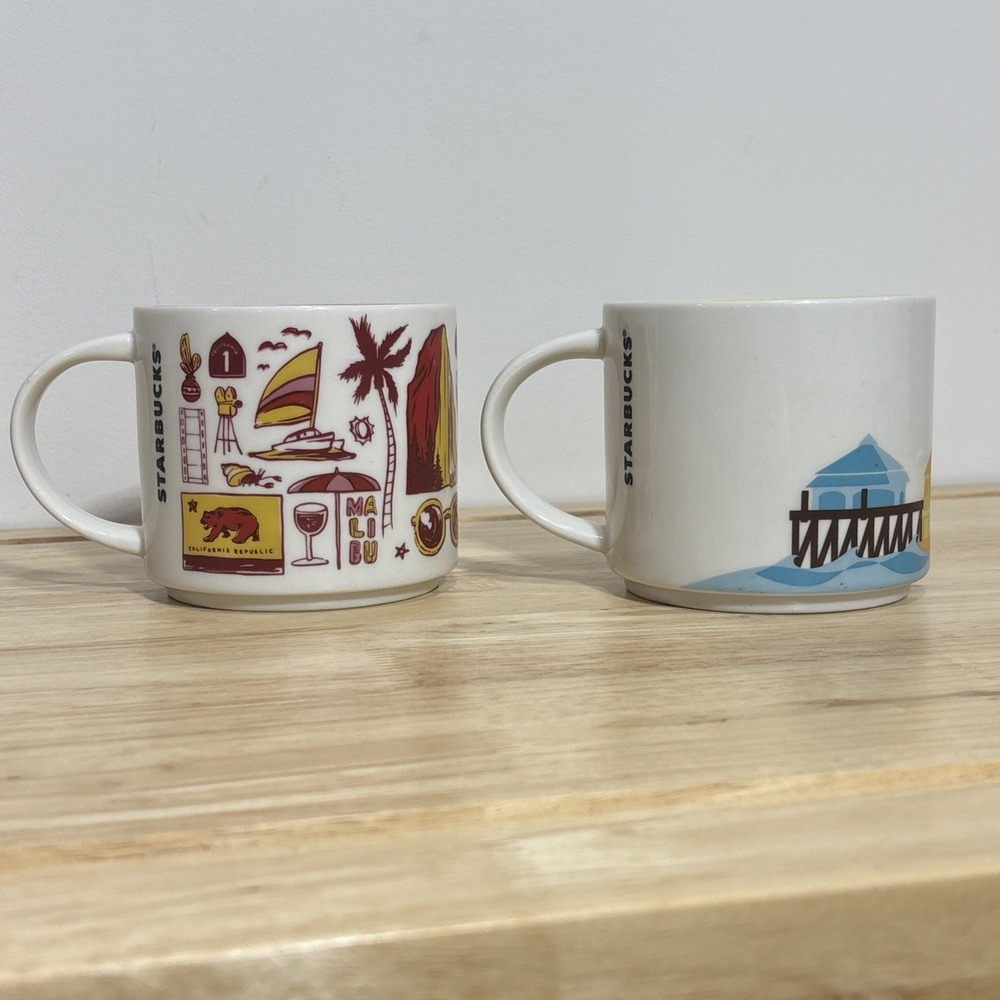 2 Starbucks Coffee Mugs California Orange County You Are Here Been There Series - Picture 3 of 6